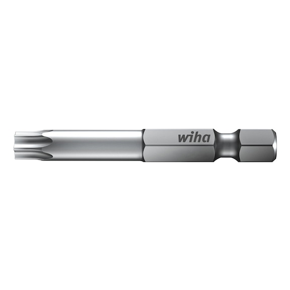 WIHA Bit Professional 50 mm TX with 1/4 inch hole E6.3 T30H 20223 - Bit for hexagon socket screws