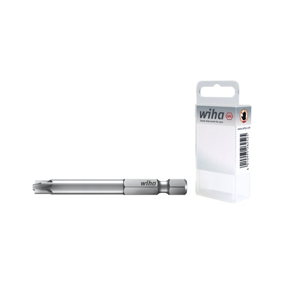 WIHA Bit Professional 70 mm 2-piece 1/4 inch E6.3 in box 36082 - Bit for Phillips screws