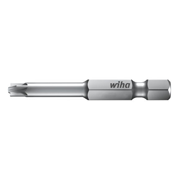 WIHA Bit Professional 50 mm PlusMinus/Pozidriv 1/4 inch E6.3 SL/PZ1 32494 - Bit for Phillips screws