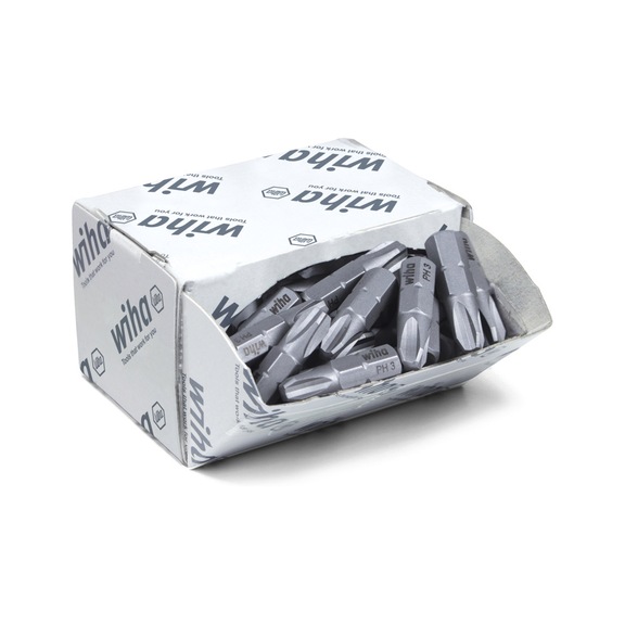 WIHA Bit Set Standard 25 mm Phillips PH3 50-piece 1/4 inch C6.3 in 08049 - Bit set