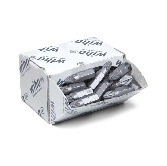 WIHA Bit Set Standard 25 mm Pozidriv PZ2 50-piece 1/4 inch C6.3 in 08057 - Bit set