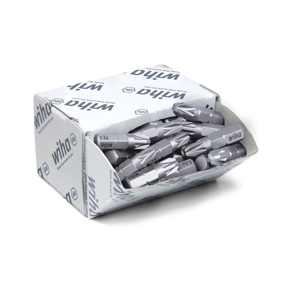 WIHA Bit Set Standard 25 mm Pozidriv PZ3 50-piece 1/4 inch C6.3 in 08058 - Bit set
