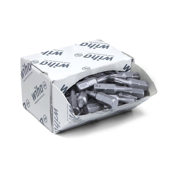 WIHA Bit Set Standard 25 mm TX T10 50-piece 1/4 inch C6.3 in bulk pack 08065 - Bit set