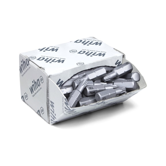 WIHA Bit Set Standard 25 mm TX T20 50-piece 1/4 inch C6.3 in bulk pack 08067 - Bit set