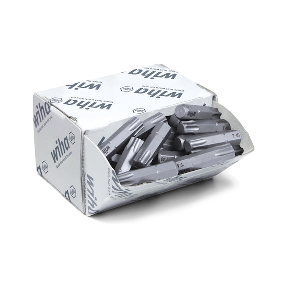 WIHA Bit Set Standard 25 mm TX T40 50-piece 1/4 inch C6.3 in bulk pack 08070 - Bit set