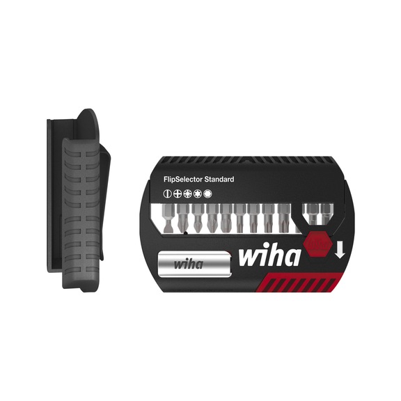 WIHA Bit Set FlipSelector Standard 25 mm mixed 15-piece 1/4 inch C6,3 39083 - Bit set