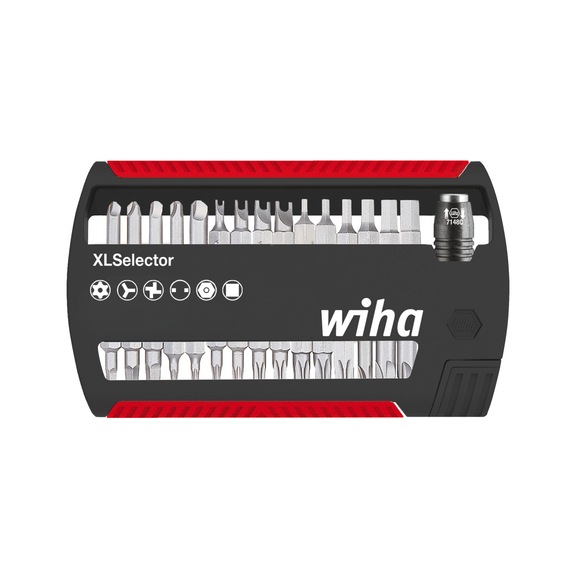 WIHA Bit Set XLSelector Security Standard 25 mm 32-piece 1/4 inch C6.3 29416 - Bit set