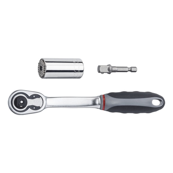Steckschlüsseleinsatz Set Gripper mit Ratsche 3/8 Zoll 3-teilig 20783 - Antriebsteil (handbetätigt, Steckschlüsseleinsatz)