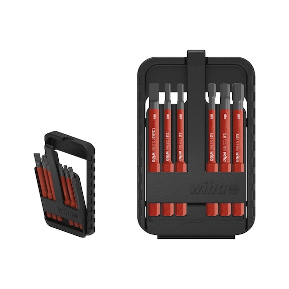 WIHA Bit Set slimBit electric slotted hexagon 6-piece 45803 - Bit set