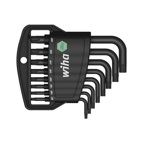 WIHA Stiftschlüssel Set im Classic Halter TX PLUS 9-teilig schwarzoxidiert 36459 - Sechskantstiftschlüsselsatz