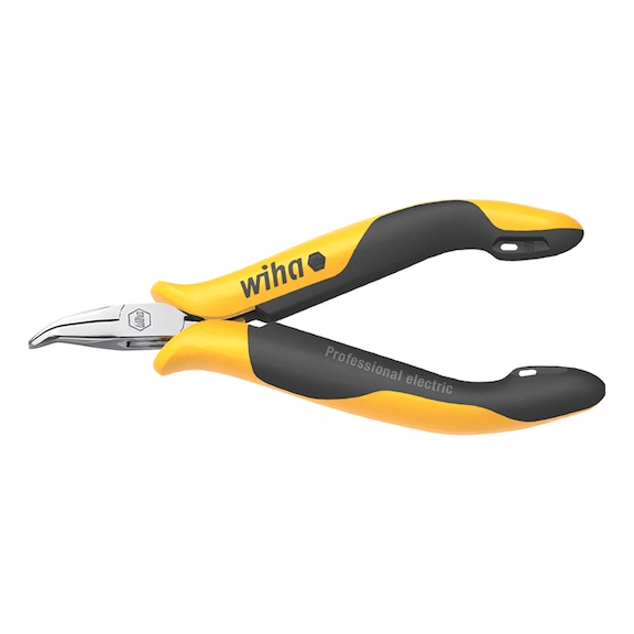 WIHA Snipe nose pliers Professional ESD curved nose 120 mm 4 3/4 inch 26802 - Flat nose pliers