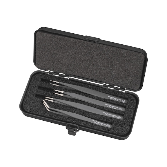 WIHA SMD tweezers set Professional ESD mixed 5-piece including box 32349 - Tweezers