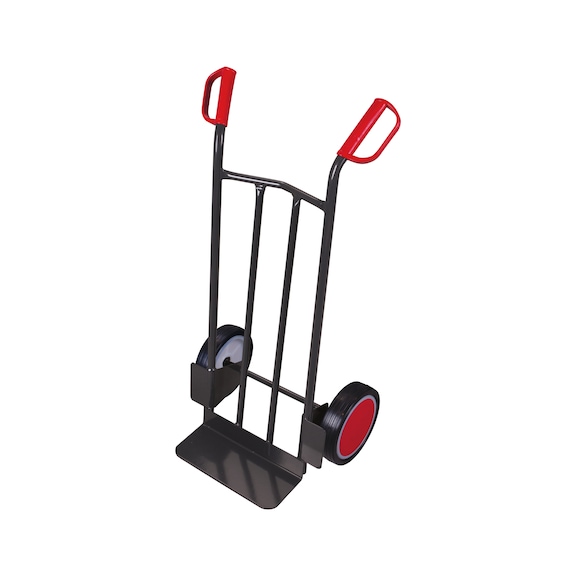 VARIOFIT sk-710.021/AG vozík na pytle, lopata ŠxH 400x150 mm - Ocelové vozíky na pytle s vertikálními vzpěrami