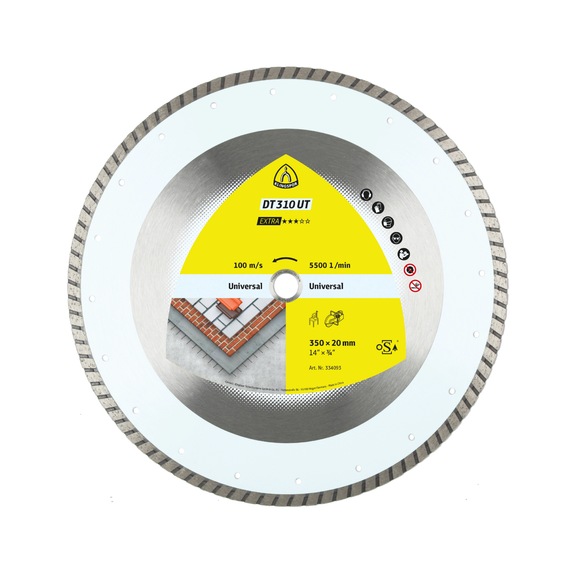 KLINGSPOR diamond cutting blades 300x3x25.4 mm 3x10 mm Turbo 339121 - Diamond cutting disc