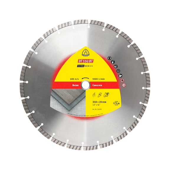 KLINGSPOR Diamanttrennscheiben 300x2,8x20 mm 21 Segmente 40x2,8x10 mm 354795 - Diamant-Trennscheibe