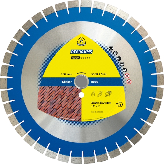 KLINGSPOR diamond cutting discs 450x3.6x60 mm 50 segments 24x3.6x15 mm 360949 - Diamond cutting disc
