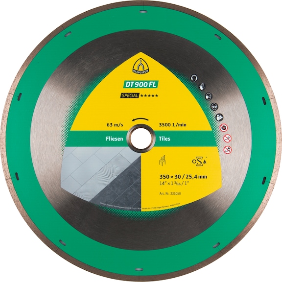 KLINGSPOR diamond cutting blades 350x2.2x30 mm 2.2x7 mm 331050 - Diamond cutting disc