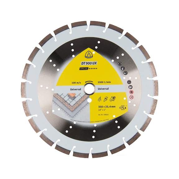 KLINGSPOR Diamanttrennscheiben 300x2,8x25,4 mm 20 Segmente 40x2,8x12 mm 336609 - Diamant-Trennscheibe