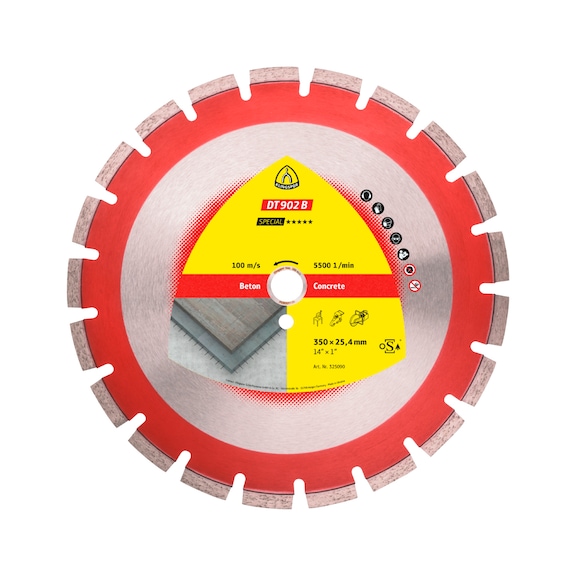KLINGSPOR Diamanttrennscheiben 450x3,7x25,4 mm 26 Segmente 40x3,7x11 mm 325138 - Diamant-Trennscheibe