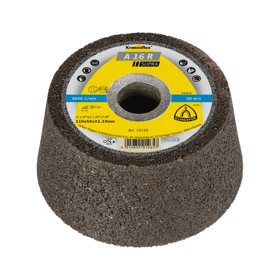 KLINGSPOR cup wheel 110x55x22,23 mm cranked 13729 - Sanding cup