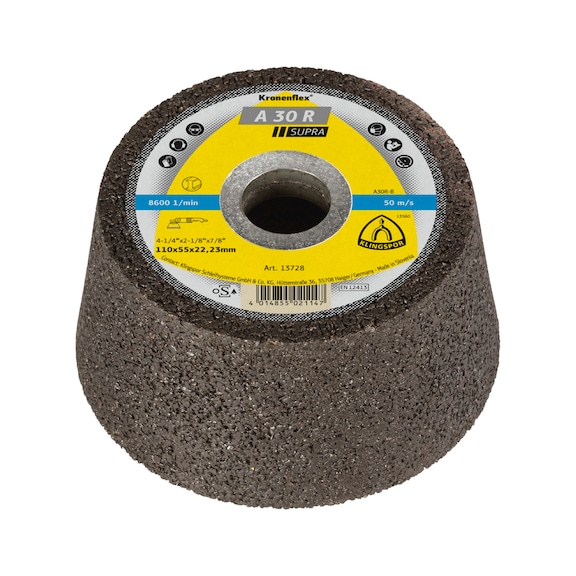 KLINGSPOR cup wheel 110x55x22,23 mm cranked 13728 - Sanding cup