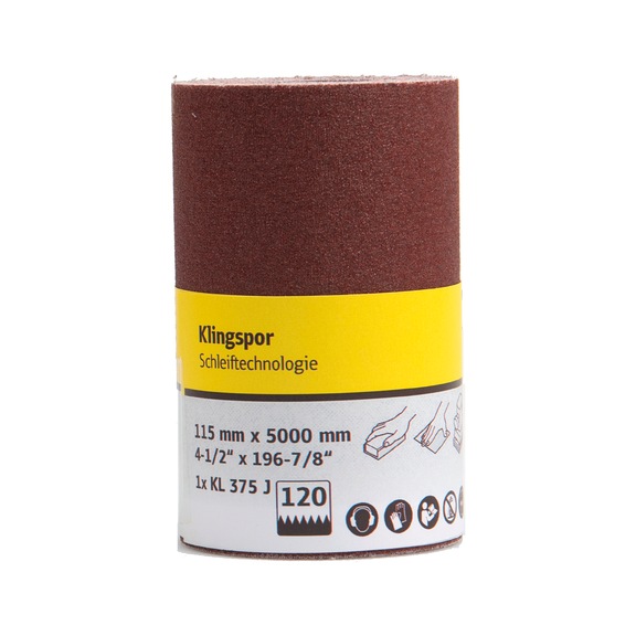 KLINGSPOR sanding roll 115x5000 mm grain 120 266548 - Sanding roll