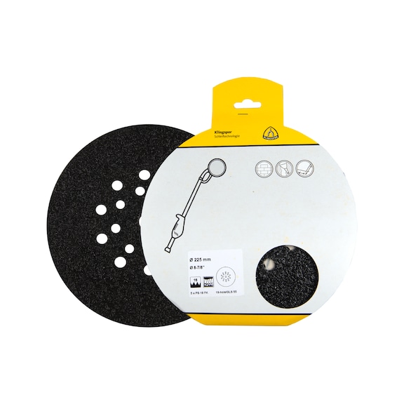 KLINGSPOR velcro-backed sanding discs 225 mm grain 16 5-pack 665097 - Velcro-backed grinding wheels