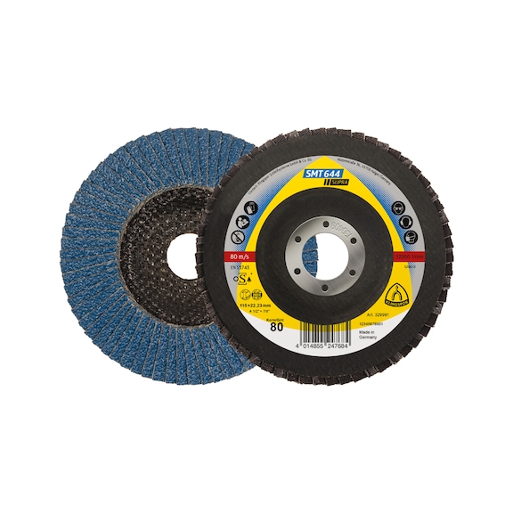 KLINGSPOR abrasive mop disc 125x22.23 mm grain 60 straight 330002 - Abrasive mop disc