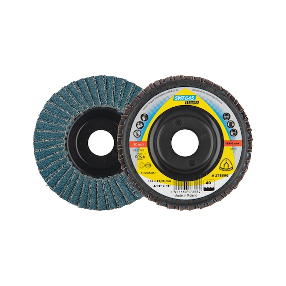 KLINGSPOR abrasive mop disc 115x22.23 mm grain 60 straight 278591 - Abrasive mop disc