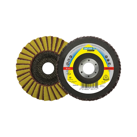 KLINGSPOR abrasive mop disc 125x22.23 mm grain 60 Coarse curved 312559 - Abrasive mop disc