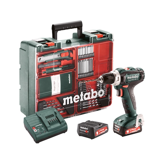 METABO PowerMaxx BS 12 compact drill driver set of 8 pieces 601036870 - Drill driver (battery)