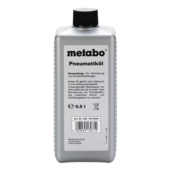 METABO Spezialöl 0,5 Liter für Druckluft-Werkzeuge 0901008540 - Öler (Zubehör Druckluftwerkzeug)