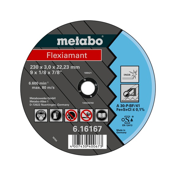 METABO Flexiamant cut-off wheel 25 pieces 616167000 - Cut-off wheel