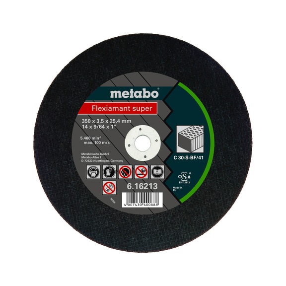 METABO Trennscheibe Flexiamant super 10 Stück 350x3,5x25,4 Stein - Trennschleifscheibe