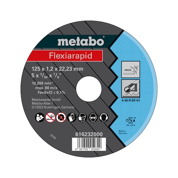 METABO Trennscheibe 25 Stück Flexiarapid 25x 125x1,2x22,23 Inox TF 41 616232000 - Trennschleifscheibe