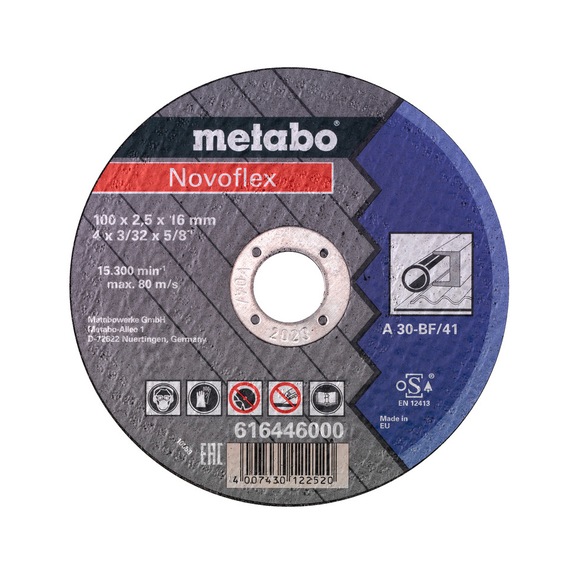 METABO cut-off wheel 25 pieces in a pack Novoflex 100x2.5x16.0 steel 616446000 - Cut-off wheel