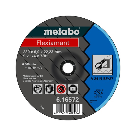 METABO Trennscheibe Flexiamant 230x8,0x22,2 Stahl 10 Stück im Pack616573000 - Trennschleifscheibe