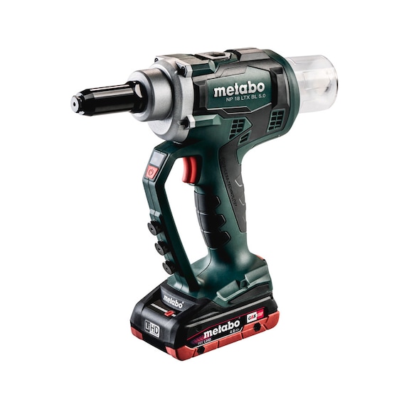 METABO blind rivet gun NP 18 LTX BL 16-piece 619002800 - Blind riveting tool (rechargeable battery)