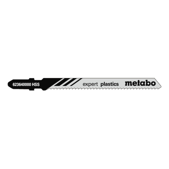 METABO Stichsägeblätter 5 Stück STB exp plastics 74/2.0mm/12T T101A 623640000 - Sägeblatt für Stichsäge