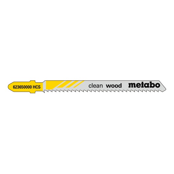 METABO Stichsägeblätter 25 Stück STB clean wood 74/2.5mm/10T T101BR 623608000 - Sägeblatt für Stichsäge