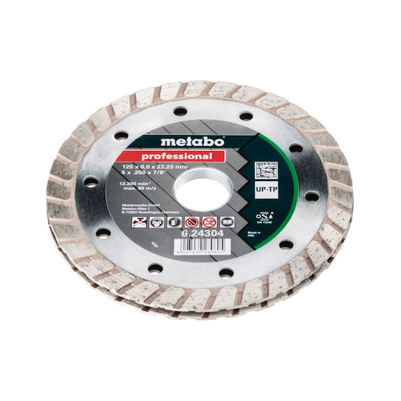 METABO Diamond cutting blade 125x6x22,23 mm professional Universal- Tuckpointing - Grinding tool made of abrasive on backing pad
