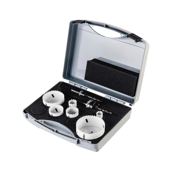 METABO bi-metal hole saw assortment 8-piece in plastic case 625159000 - Hole saw (non-detachable cutting edges)