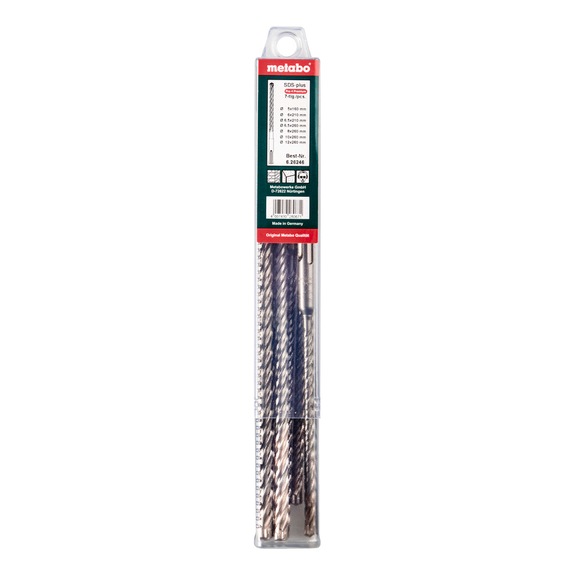 METABO Premium drill bit set SDS-plus P4P (4C) drill bit set long 7-piece 626246000 - Drill set (cutting tool with defined cutting edges)