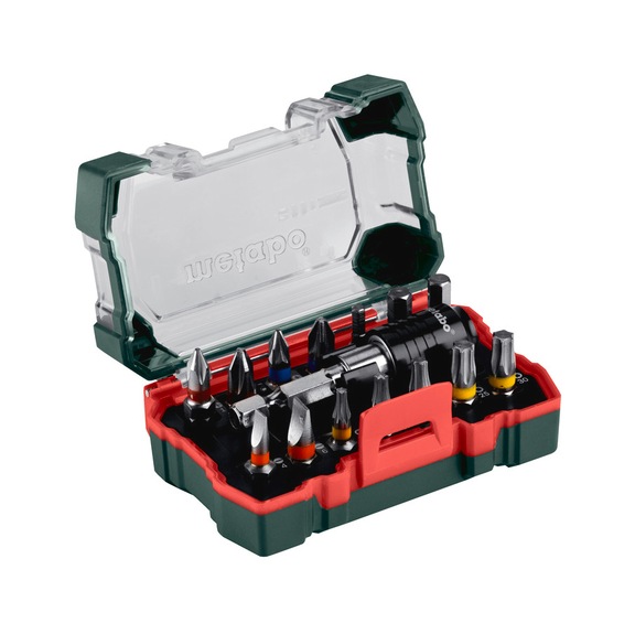 METABO Bit-Box-SP 15-piece contains 14 bits and 1 bit holder 626703000 - Bit set
