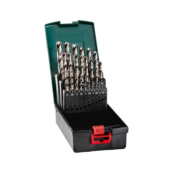 METABO drill bit cassette HSS-G 25-piece in plastic cassette 627098000 - Drill set (cutting tool with defined cutting edges)