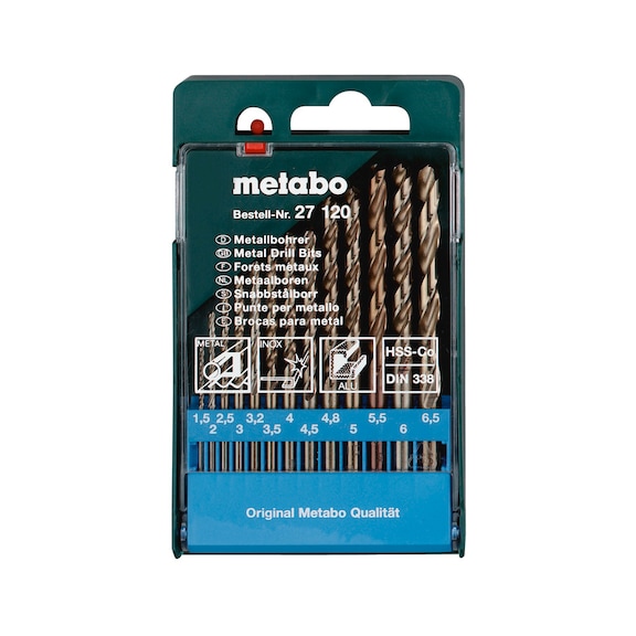 METABO drill bit cassette HSS-CO13-piece 627120000 - Drill set (cutting tool with defined cutting edges)