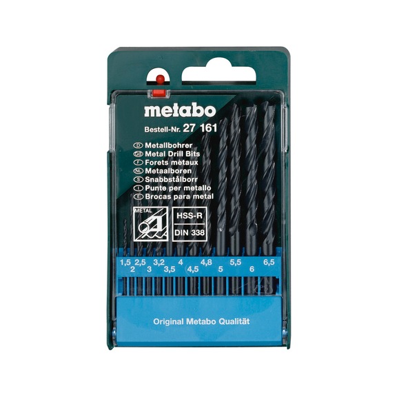 METABO drill bit cassette HSS-R13-piece in plastic cassette 627161000 - Drill set (cutting tool with defined cutting edges)