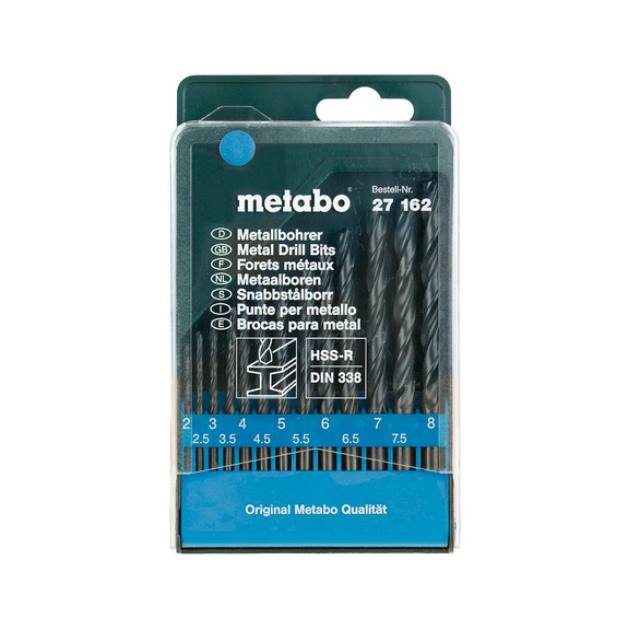 METABO Bohrerkassette HSS-R13-teilig in Kunststoffkassette 627162000 - Bohrer-Set (Zerspanwerkzeug mit definierten Schneiden)