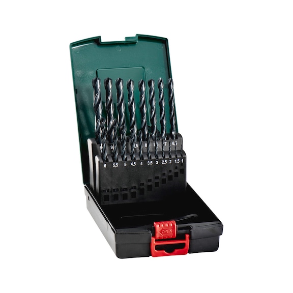 METABO Drill bit cassette HSS-R 19-piece 627164000 - Drill set (cutting tool with defined cutting edges)
