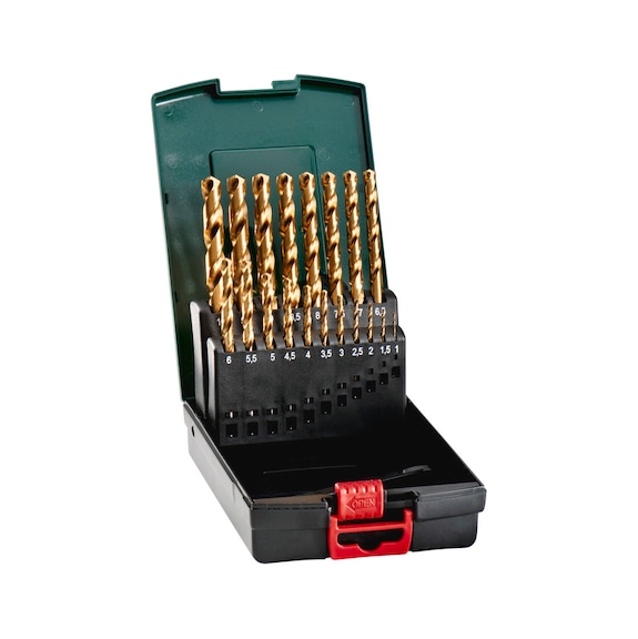 METABO drill cassette HSS-TiN 19-piece 627173000 - Drill set (cutting tool with defined cutting edges)